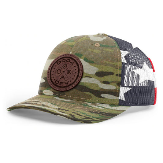 LIMITED EDITION - Merica AF DEVLOOP Premium Multicam-Flag Snapback Hat