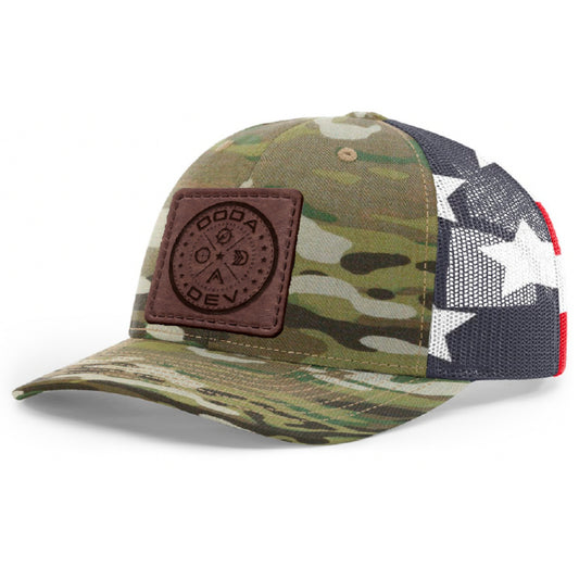 LIMITED EDITION - Merica AF DEVLOOP Premium Multicam-Flag Snapback Hat