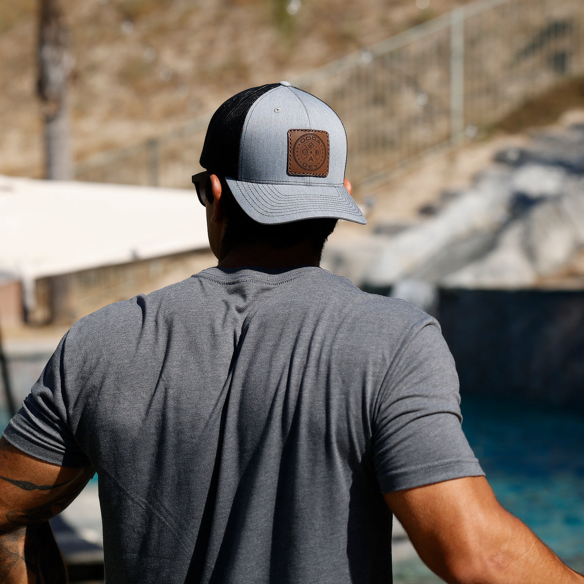 DEVLOOP Premium Leather Patch Snapback Hat